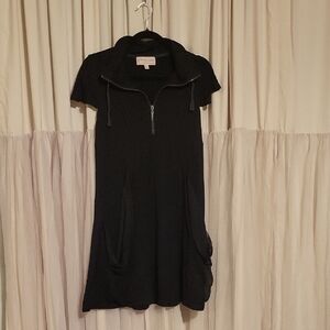 Philosophy Black Zip-Up Mini Dress
